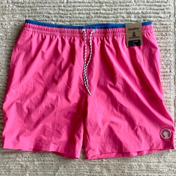 Chubbies The Avalons 7" Inseam Classic Men’s Swim Trunks in Hot Pink‎ Sz XXL New - Picture 13 of 14